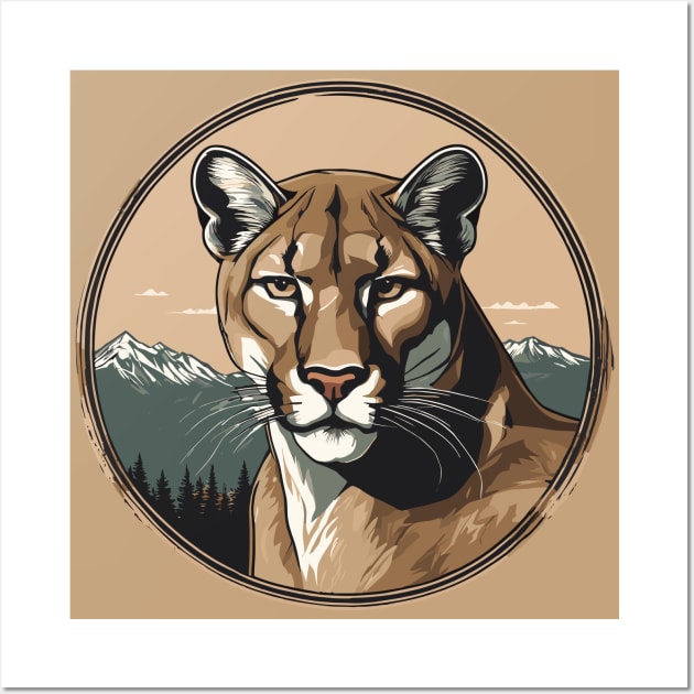 Mountain Lion Wall Art by Ray Crimson